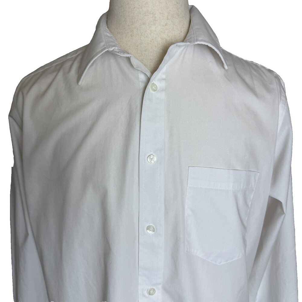 Steve Harvey White Dress Shirt, Size XL (32-33), Celebrity Edition, Button Down